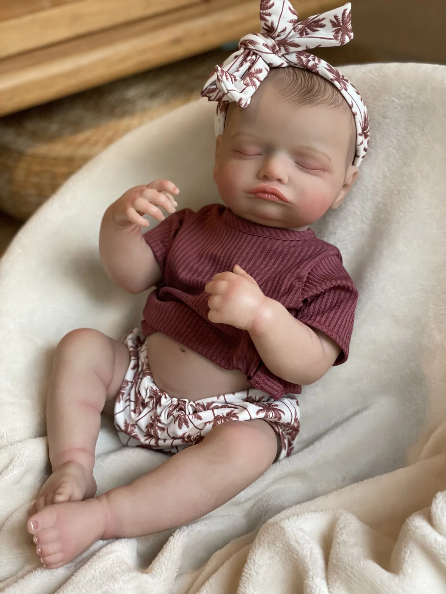 Rosalie Bebe Reborn Girl and Boy 50cm Cuddly Reborn Dolls With Painted Hair Handmade Visible Veins Lifelike Newborn Baby Doll