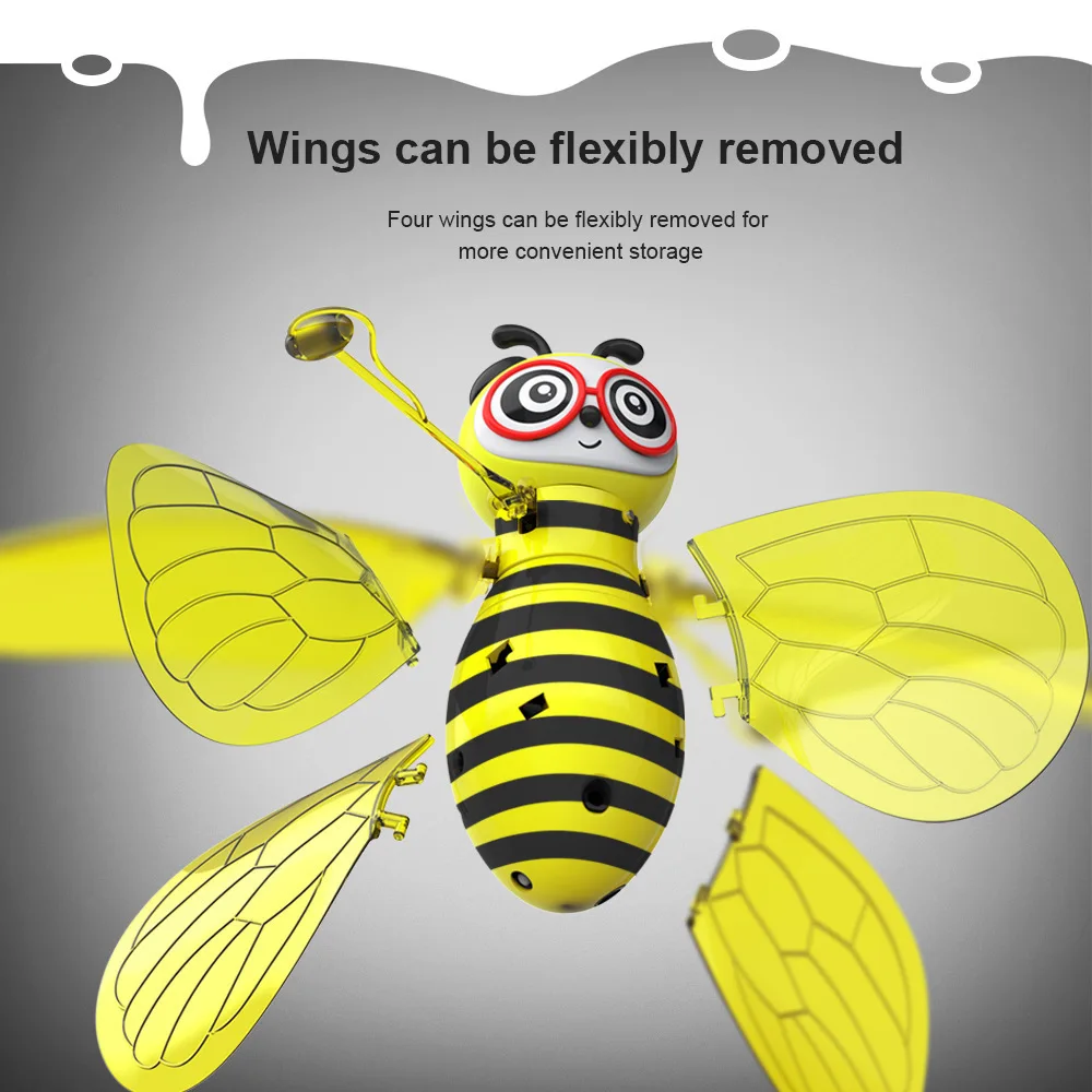 Little Bee Aircraft Gesture Sensing Vehicle Flying Helicopter Lights Children's Toys Birthday Gift Christmas