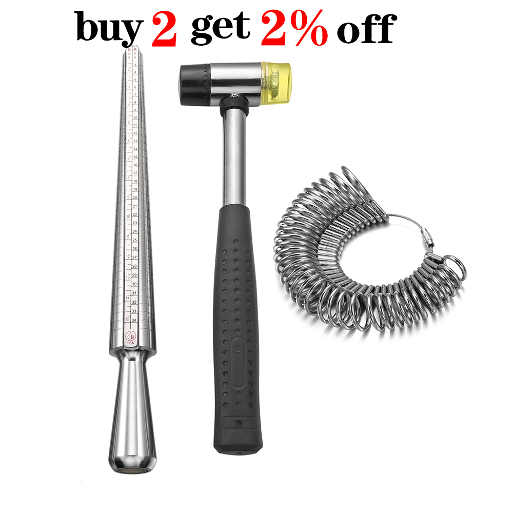 Finger Sizes Measuring Equipment Metal Stick Ring Sizer Ring Stick Enlarger Mandrel Gauge Tools For Jewelry Making Supplies