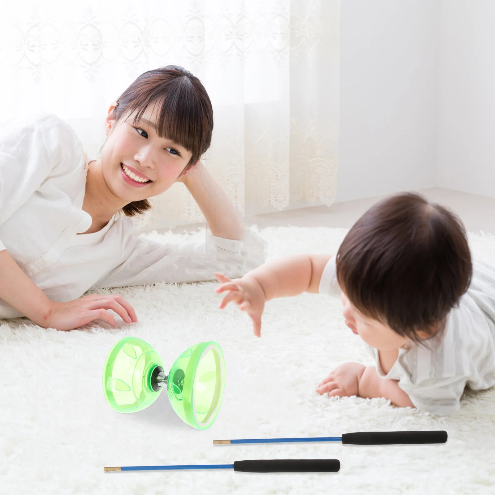 Diabolo Set Professional Toddler Outdoor Toy Double Head Double-end Yo-yo Plastic Classic Chinese Kids Toys