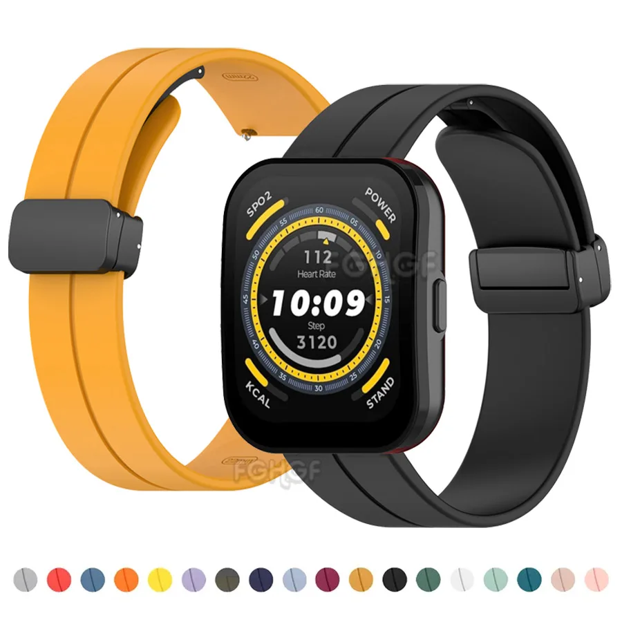 Silicone Strap For Amazfit Bip 5 Smart Watch Band Bracelet For Amazfit Bip 3 Pro GTS 2 3 4 4mini GTR 4 3 2 2e 47 42mm Wristband