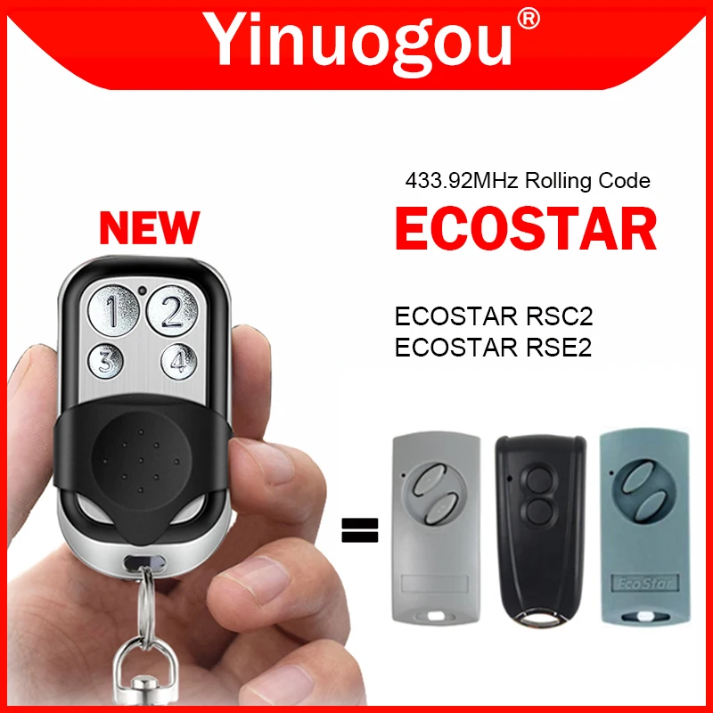 Compatible With HORMANN ECOSTAR RSE2 RSC2 RSC2-433 RSE2-433 Garage Door / Gate Remote Control 433MHz For Liftronic 500 700 800