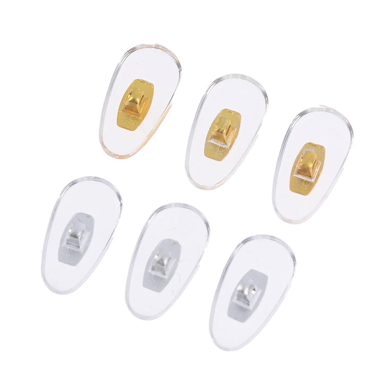 10Pairs Eyeglasses Nose Pads Oval Nose Pieces Push Silicone Screw On Nose Pads Brace Support for Glasses Sunglasses Accessories
