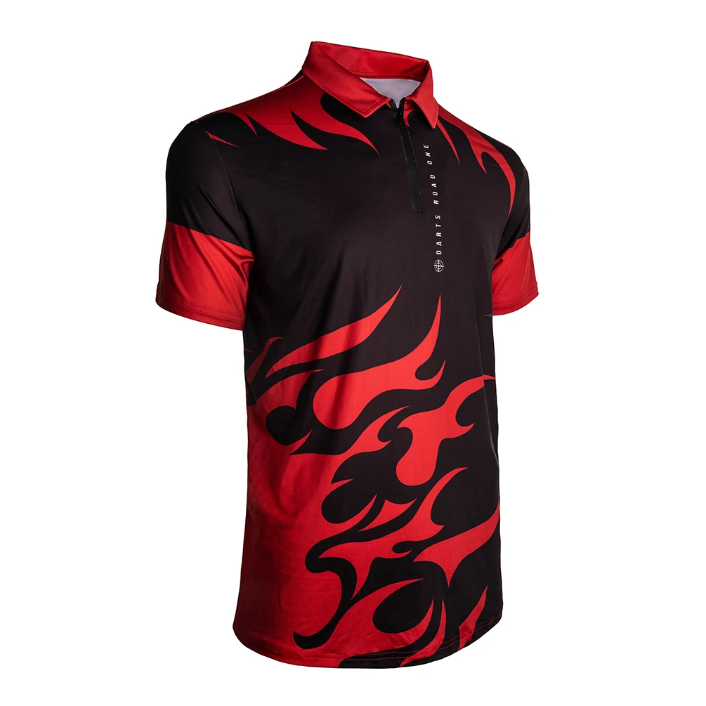 CUESOUL 929 New Launch DARTS ROAD ONE Breathable Dart Shirt Dart Jersey Can be Personalised for Teams Dart Shirt-Red