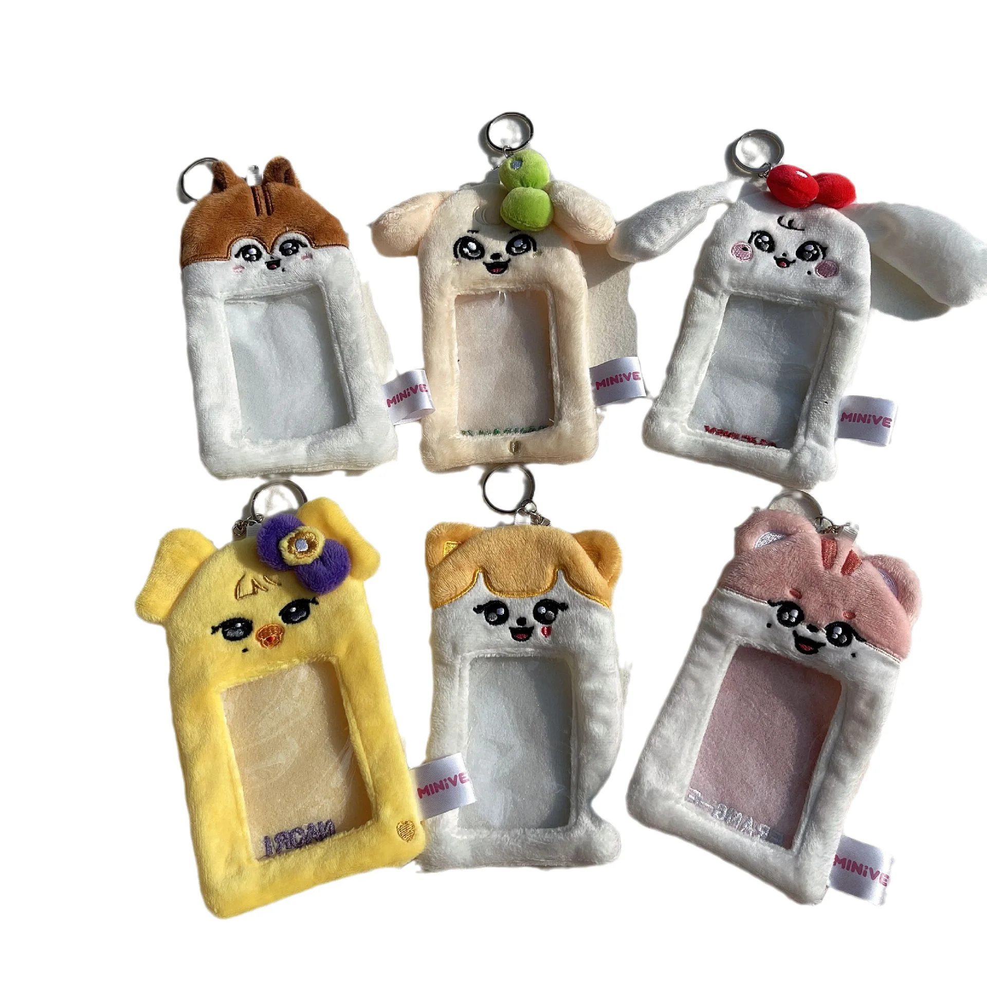 Kpop ive MINIVE POP-UP Photo Cards holder with Keyring Plush ID Sleeve IVE lomo cards card sleeves