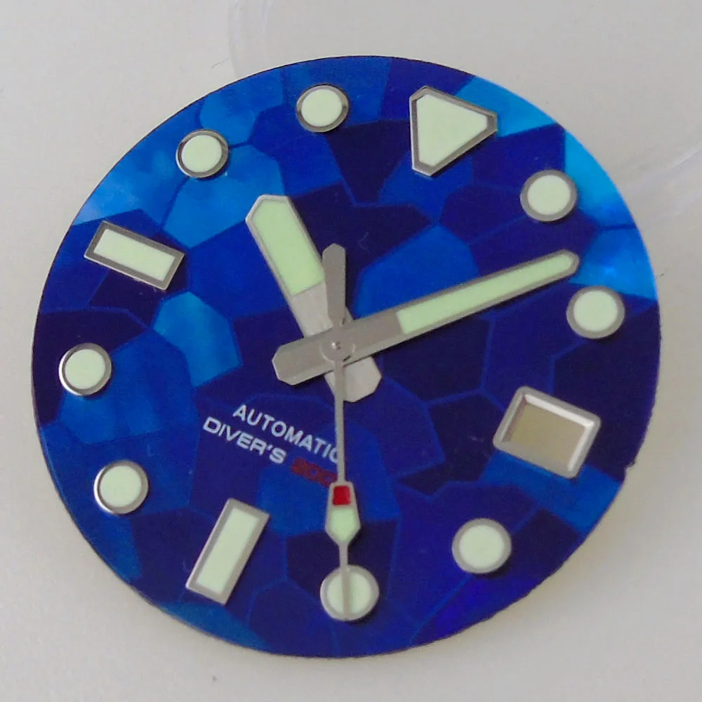 29mm Mother Of Pearl Shell Watch Dial for NH35 NH36A/4R35/NR36 Movt Green Luminous Date Accessories