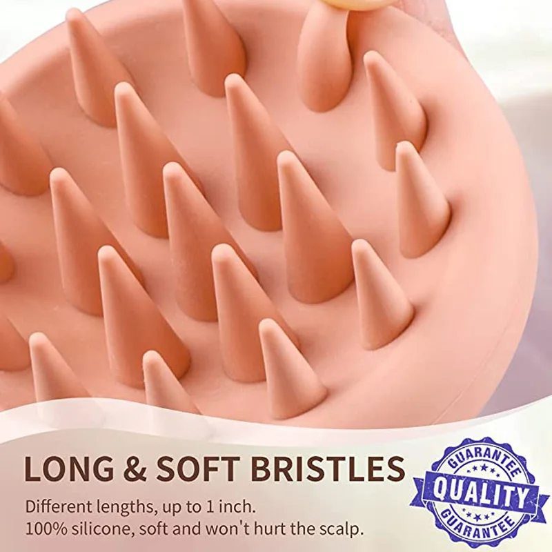 Full Silicone Scalp Massage Shampoo Brush,Head Scrubber with Soft Bristles,Women/Children Hair Comb Hairbrush