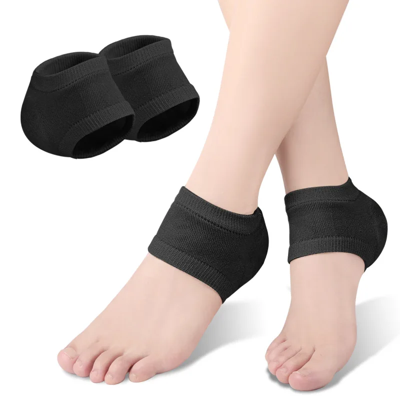 Pair Gel Silicone Heel Protector For Pain Plantar Fasciitis Anti crack Pad Half yard Socks Pads Great Aching Feet 5