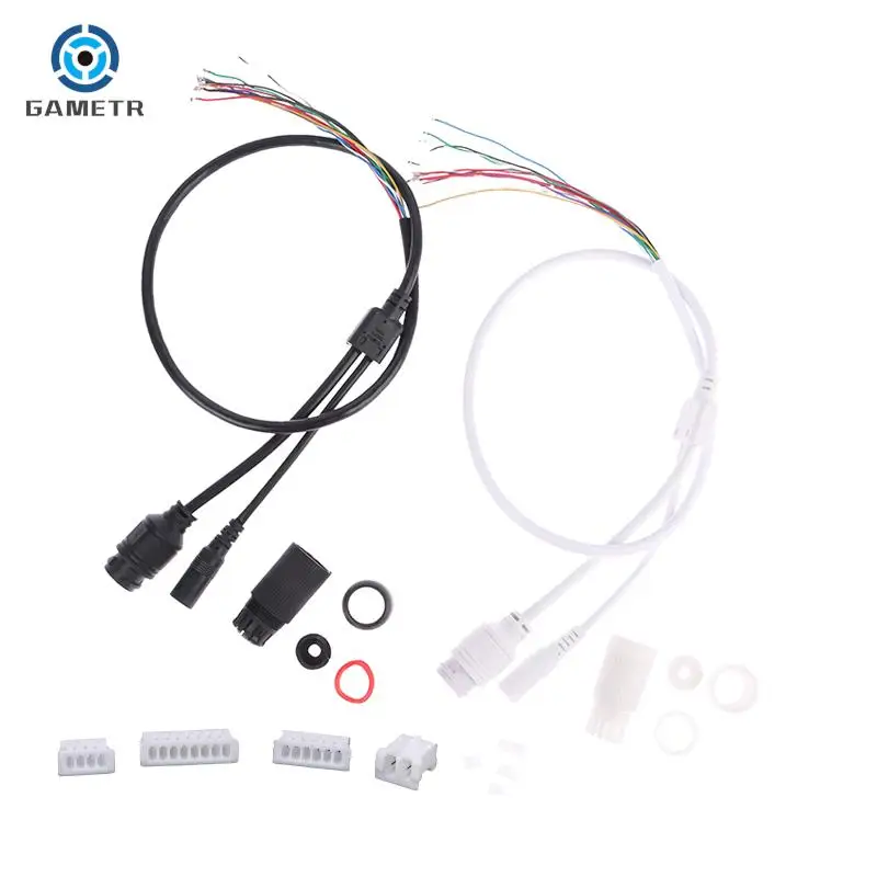 CCCTV POE IP network Camera PCB Module video power cable With, 70cm long, RJ45 female connectors with Terminlas,waterproof cable