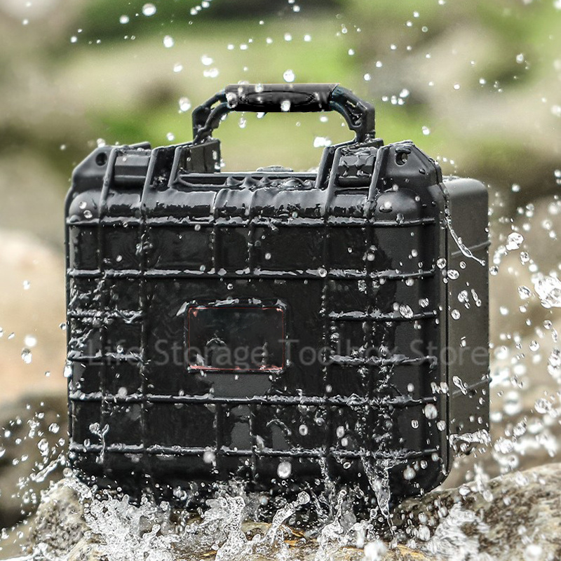 Sealed Tool Box Waterproof Hard Case Large Toolbox with Sponge Portable Storage Box ABS Plastic Instrument Tool Case Organizer
