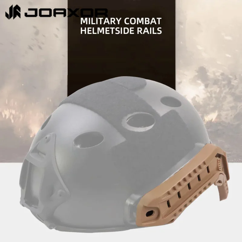 JOAXOR FAST Helmet Rail Mounting Adapter Tactical Training Helmet Side Rail With Lanyard Mounting Screw Accessories 5 Color S-11