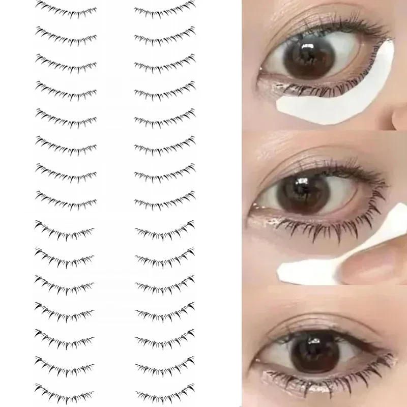 Lower Eyelash Tattoo Stickers Waterproof Lasting Fake Lashes Temporary Tattoo Patch Natural Lifelike False Eyelashes Eye Makeup