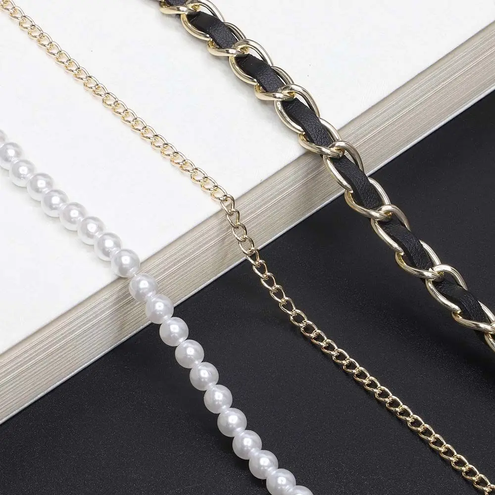 Pearl Leather Glasses Chain Trending Luxury Glasses Holder Lanyard Straps Neck Chain