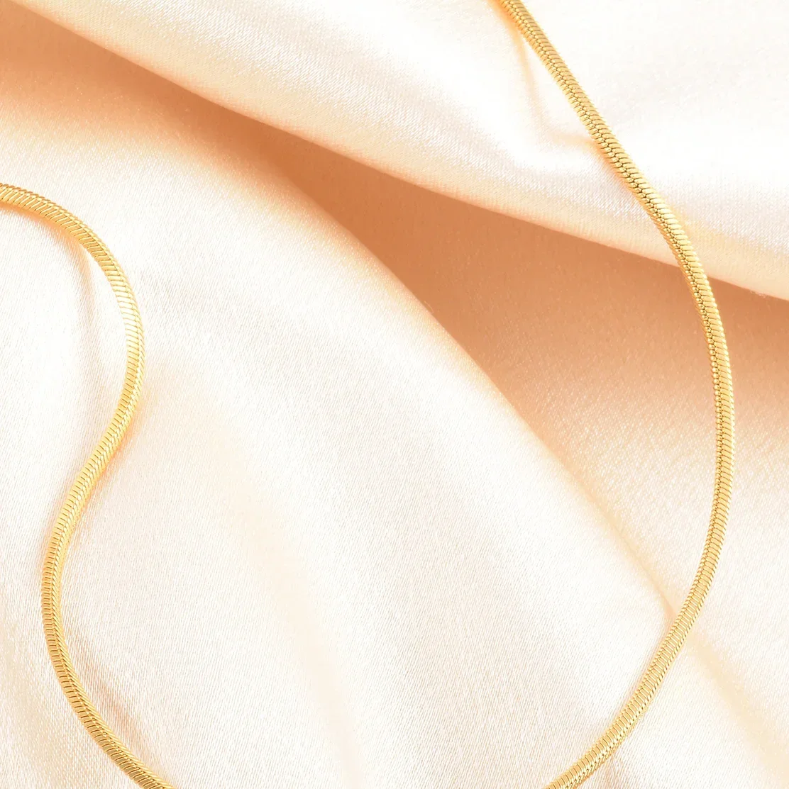 Yadreva Square Snake Chain Long Stainless Steel Simple Necklace Metal Jewelry 5