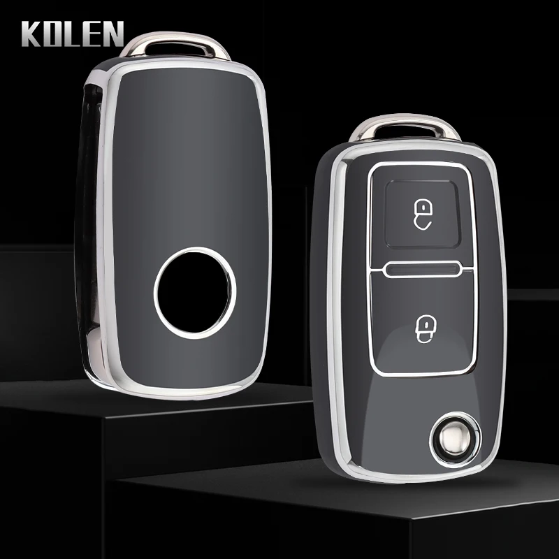 2 3 Buttons TPU Car Key Case Cover Shell Fob For VW Volkswagen MK4 Bora Golf 4 5 6 Jetta Passat Polo Touran Skoda Octavia Seat