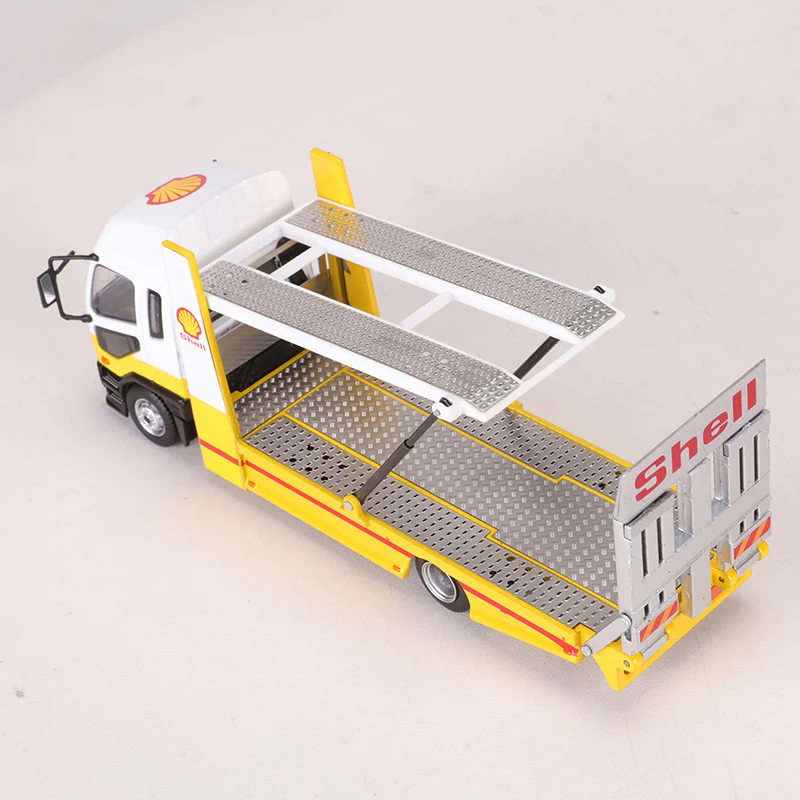 GCD 1:64 LBWK Mitsubishi LB-TRUCKS Double-Decker Trailer Fuso Super Great Alloy Model Car