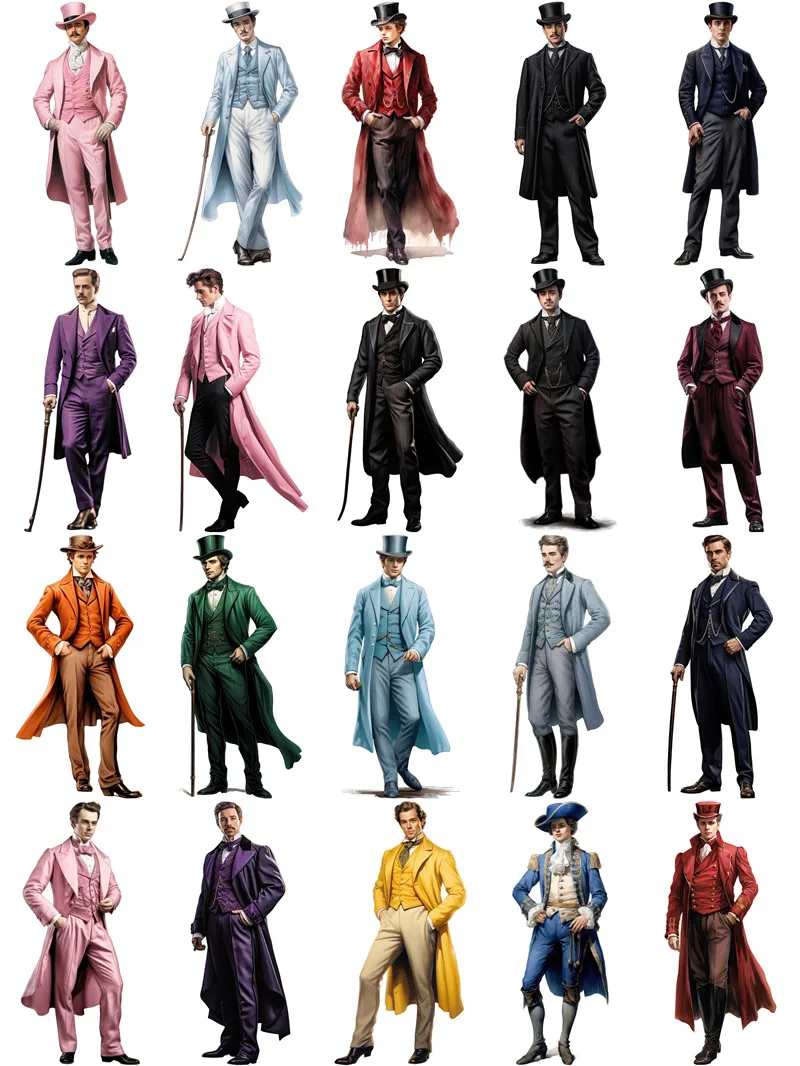 Victorian Gentlemen and Ladies Stickers Crafts And Scrapbooking stickers kids toys book Decorative sticker DIY Stationery