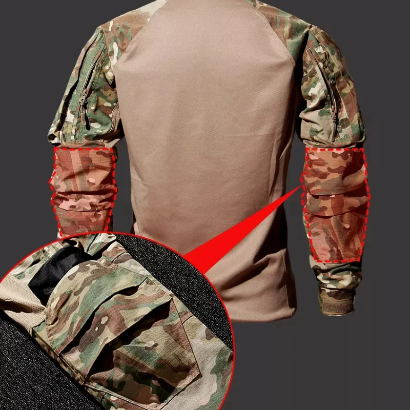 Outdoor Tactical Sets Men Wear-resistant Hunting Uniform Sweatshirt+Multi-pocket Cargo Pant 2 Pcs Suits Waterproof Combat Set