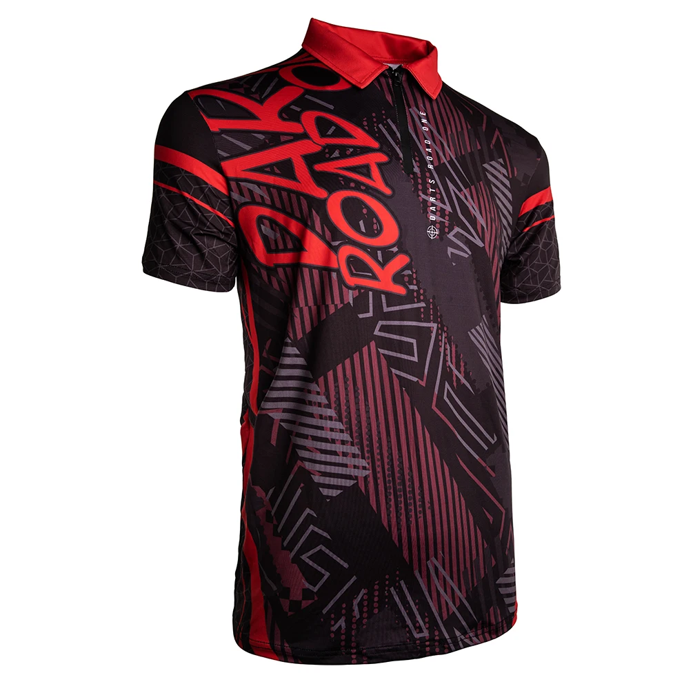 CUESOUL 929 New Launch DARTS ROAD ONE Breathable Dart Shirt Dart Jersey Can be Personalised for Teams Dart Shirt-Red