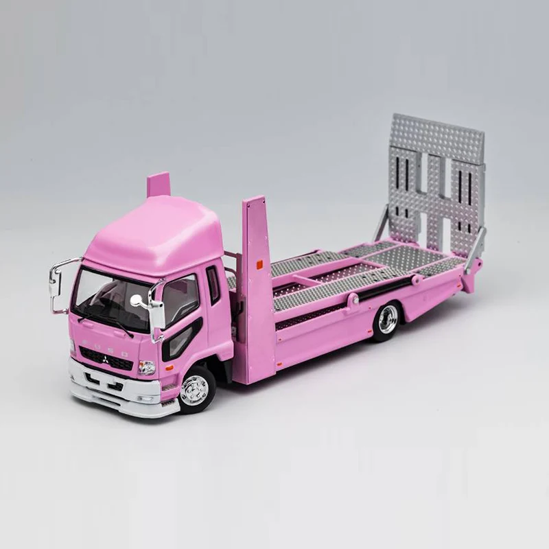 GCD 1:64 LBWK Mitsubishi LB-TRUCKS Double-Decker Trailer Fuso Super Great Alloy Model Car