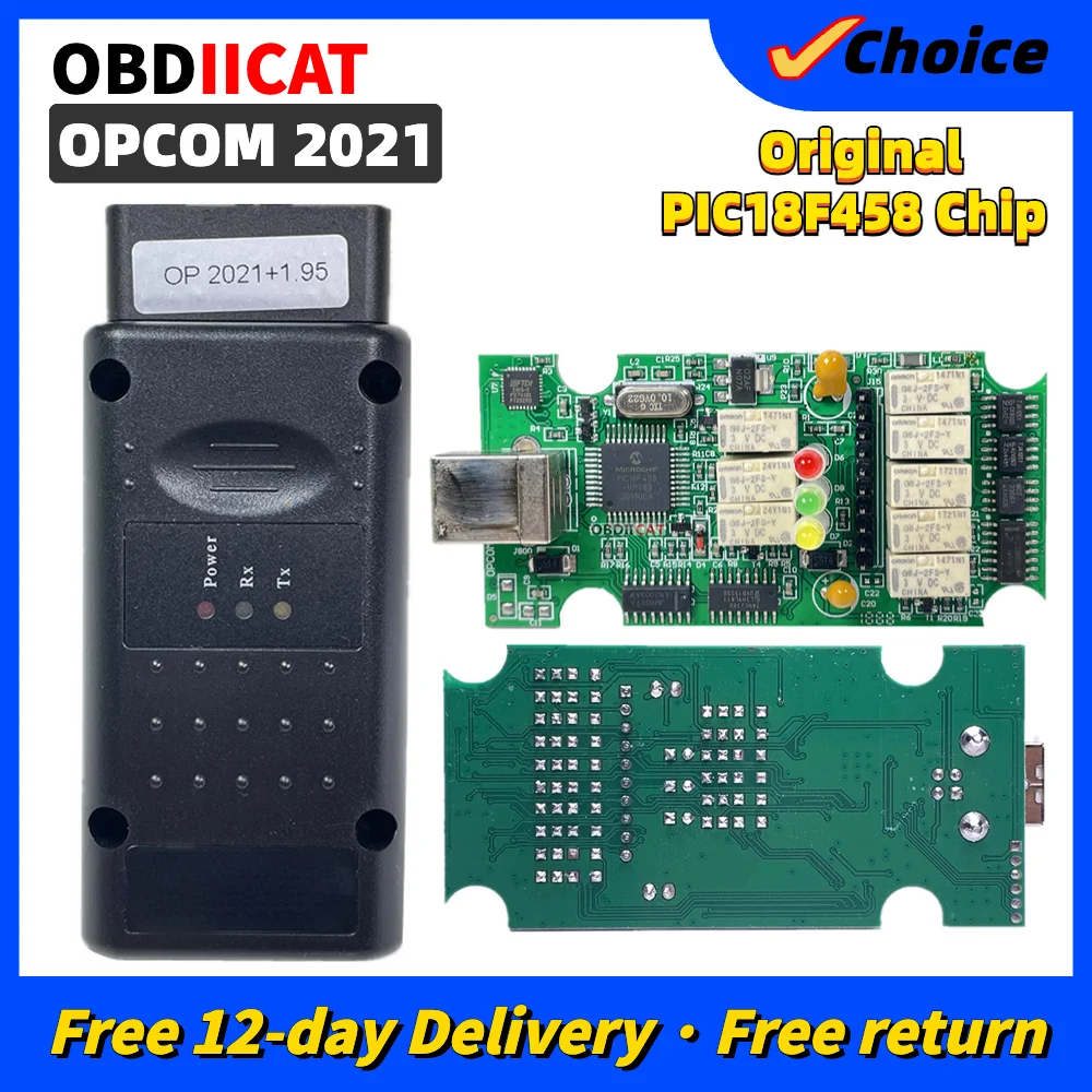 OPCOM OP COM 2021 OBD2 Car Diagnostic For Op-el OP-COM 2021 Pic18F458 FTDI FT232RQ Chip CAN BUS Auto Tool For Cars Till 2021