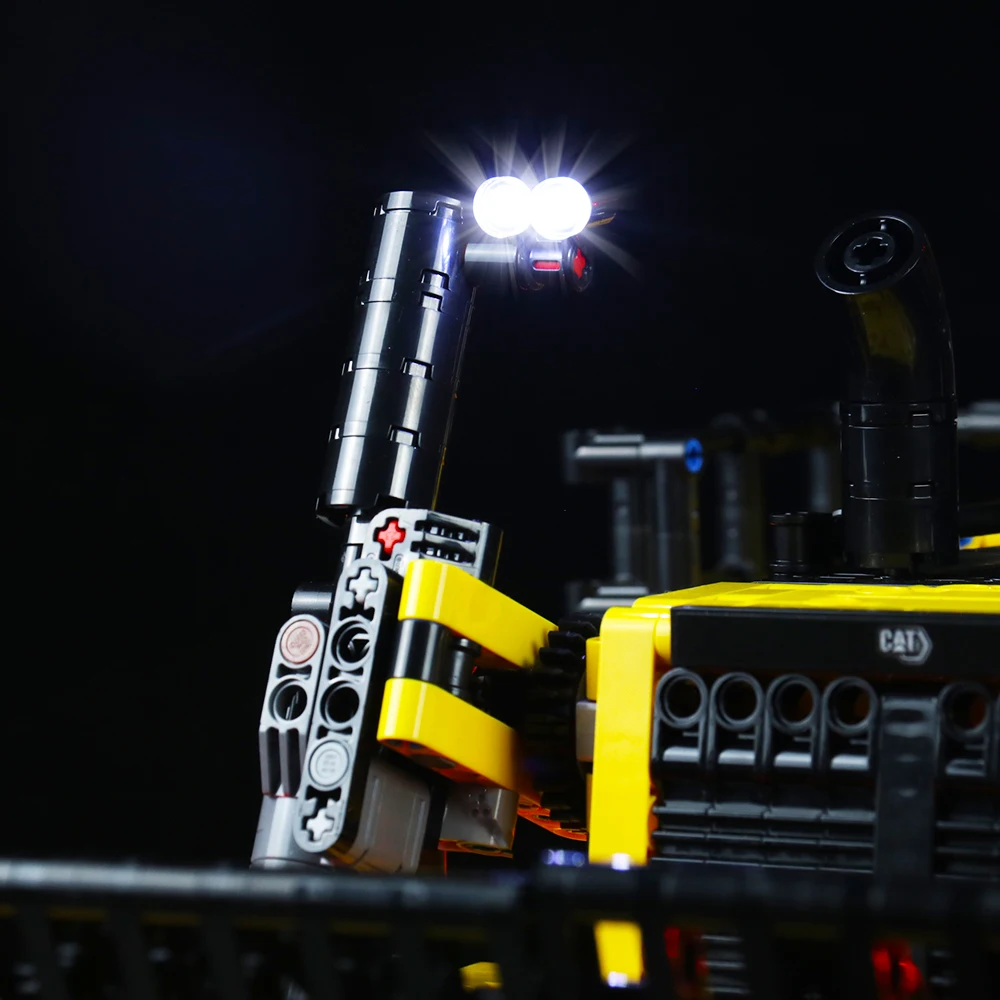 Vonado LED Lighting Set for 42131 App-Controlled Cat D11 Bulldozer Collectible Bricks Light Kit, Not Included the Building Model