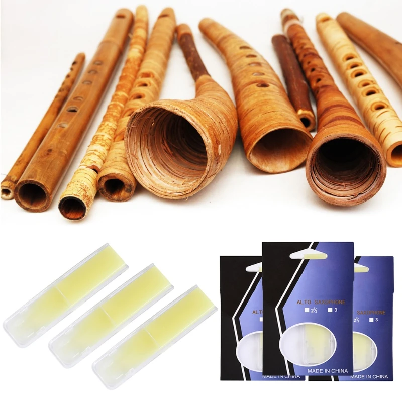 Resin Alto Saxophone Reeds with Individual Plastic for , Strength 1.5, 2, 2.