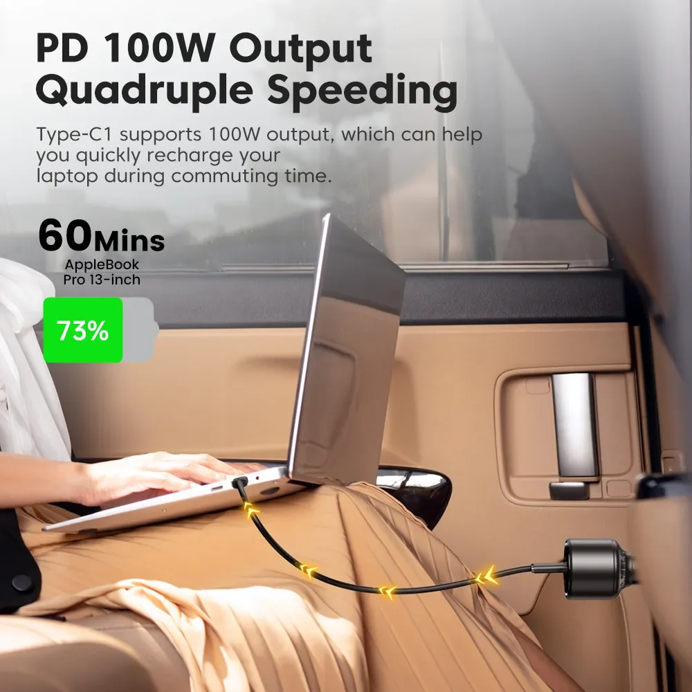 Toocki 175W Car Charger Quick Charge 3.0 4.0 PPS USB Type C Fast Charging Car Phone Charger For iPhone 15 14 Xiaomi Samsung S23