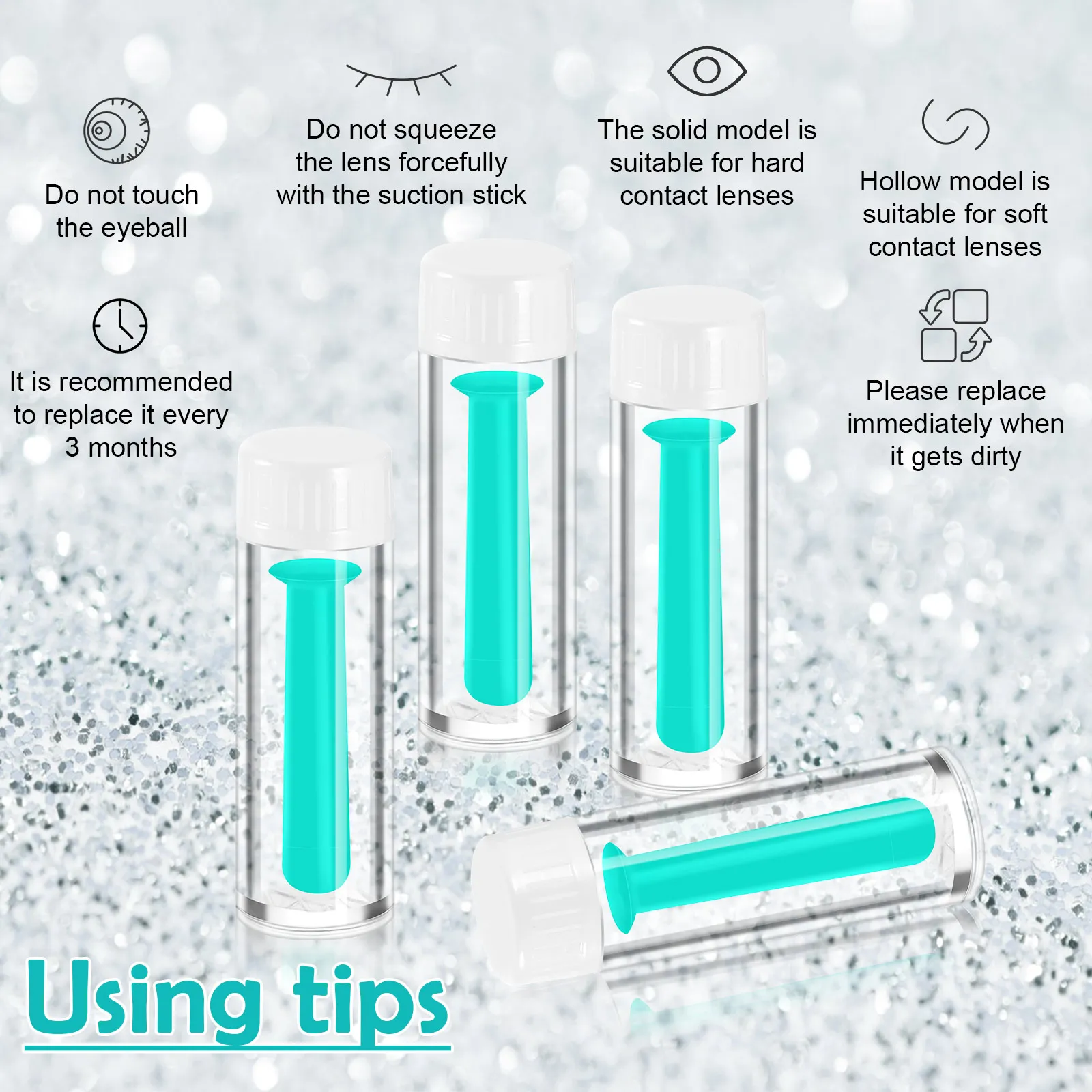 Contact Lenses Inserter Lightweight Portable Remover Tool Non slip Cover 5