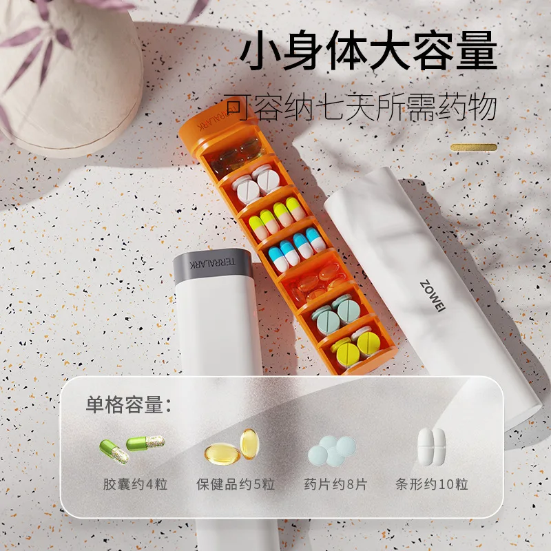 7 Grids Pill Box Tablet Pillbox Dispenser Weekly Pill Cases Portable Compartment Medicine Boxes Dispensing Storage Kit Organizer