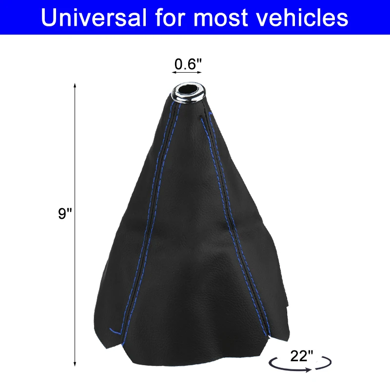 Universal mm Gear Shift Collar PU Leather Gaiter Boot Cover For Car Auto Manual 5