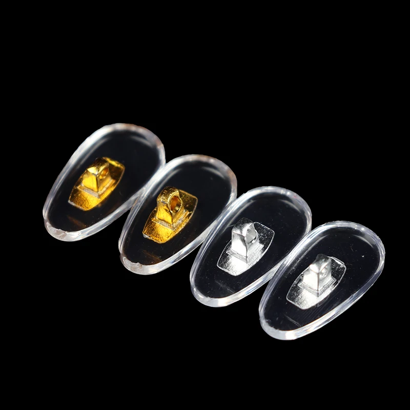 10Pairs Eyeglasses Nose Pads Oval Nose Pieces Push Silicone Screw On Nose Pads Brace Support for Glasses Sunglasses Accessories