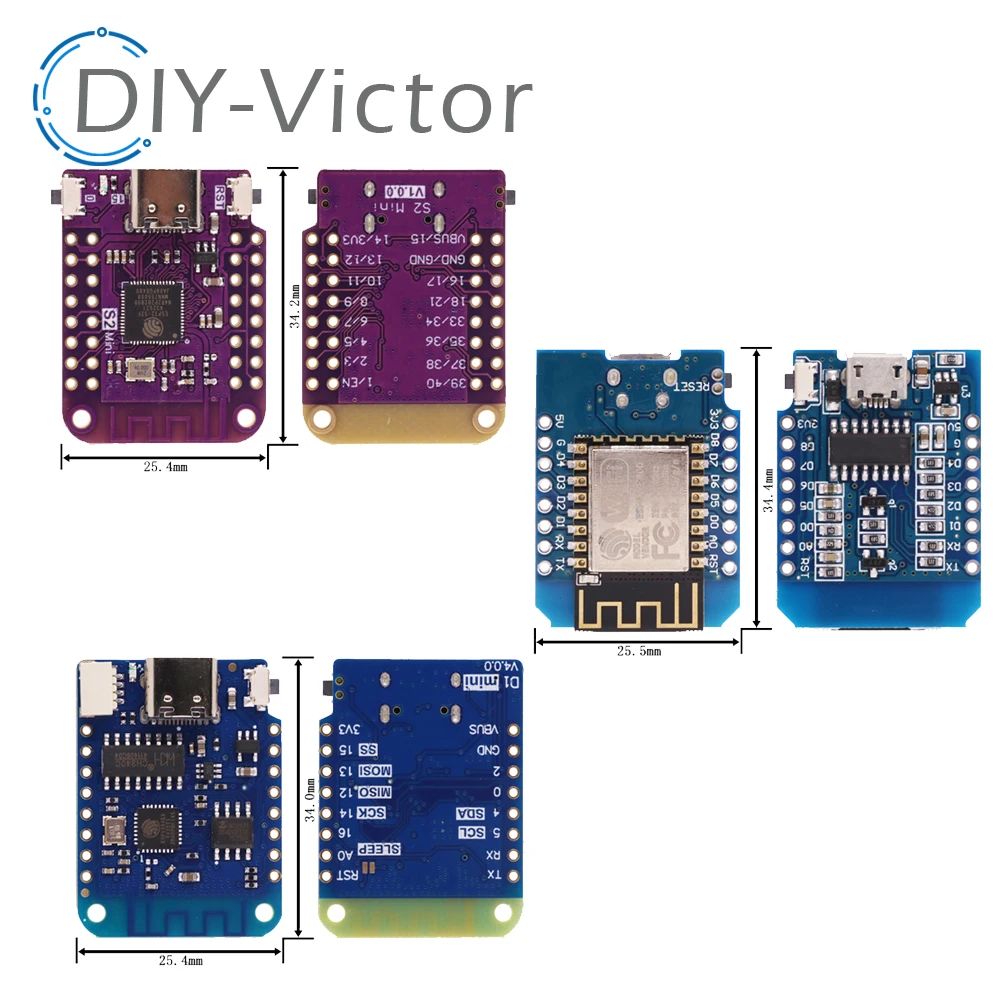 ESP32 ESP8266 ESP-12 ESP-12F CH340G CH340 S2 TYPE-C USB WeMos D1 Mini PRO V3.0.0 WIFI Development Board NodeMCU Lua IOT 3.3V