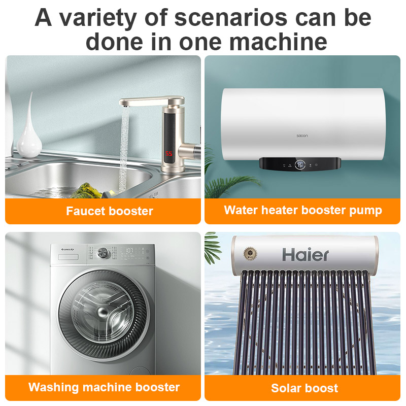 AISITIN Heater 24V Micro DC External Household Tap Water Pipeline High Lift Silent Booster Pump