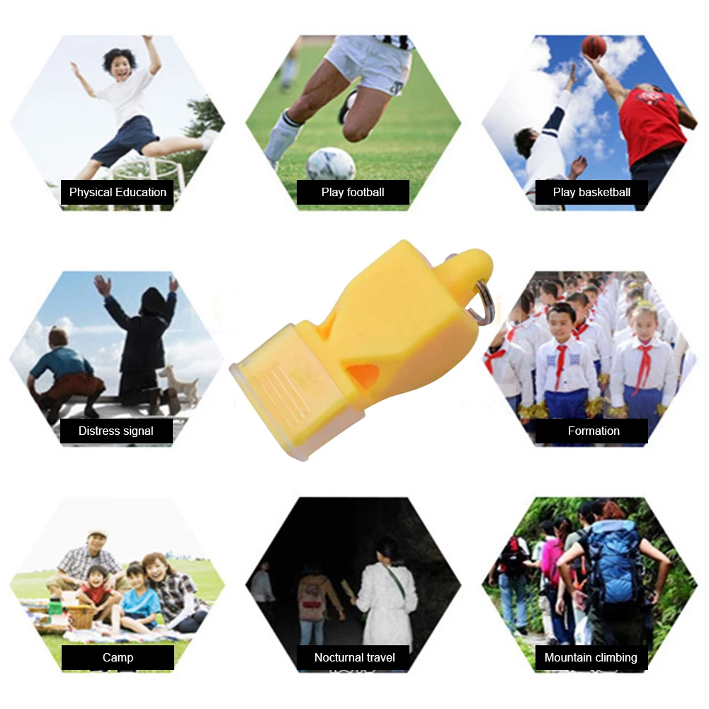 PCS Plastic Whistle Sports Portable Loud Crisp Sound Multifunctinal for Football Basketball 5