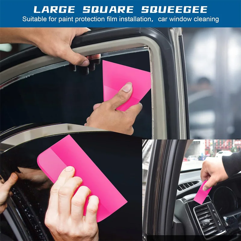 Car PPF Squeegee Kit 5 in 1 Anti-Scratch TPU Rubber Squeegee for Vinyl Wrap Tint Squeegee Water Blade Scraper Window Tint Tools