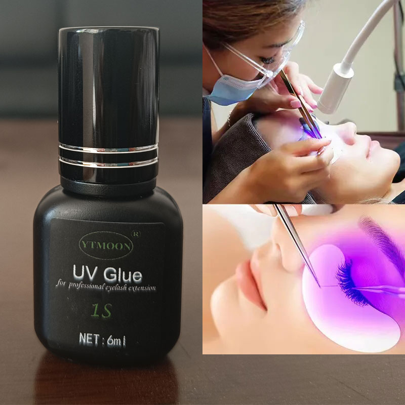 3PCS 6ml UV GLUE For Eyelash Extensions False Lash Adhesive 1S Fast Drying Strong Long Lasting Microwave Phototherapy Supplies