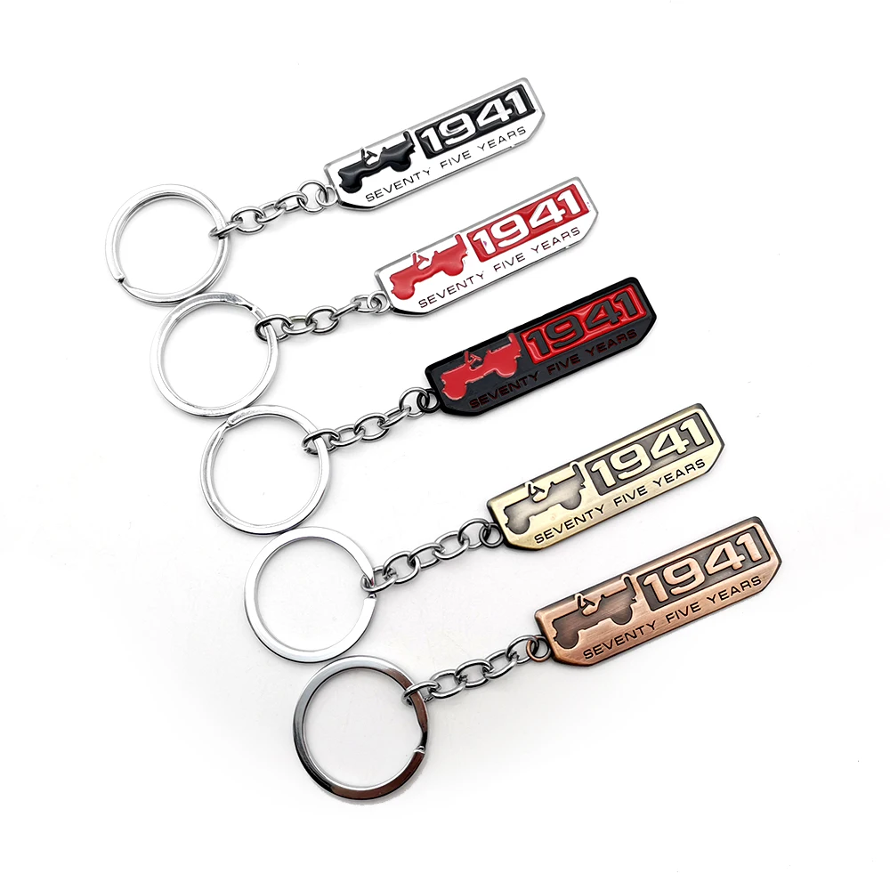 Hot Car Metal SEVENTY FIVE YEARS 1941 Keychain Key Ring Keyfob Accessory Car Key Ring For 1941 Jeep Wrangler Renegade Grand