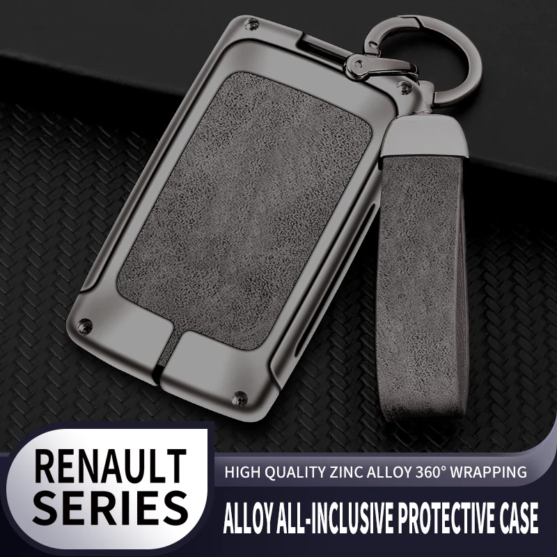 Zinc Alloy Leather Car Key Cover For Renault Koleos Kadjar Captur Megane Talisman Espace Clio Zoe Scenic 4 Arkana Dacia Sandero