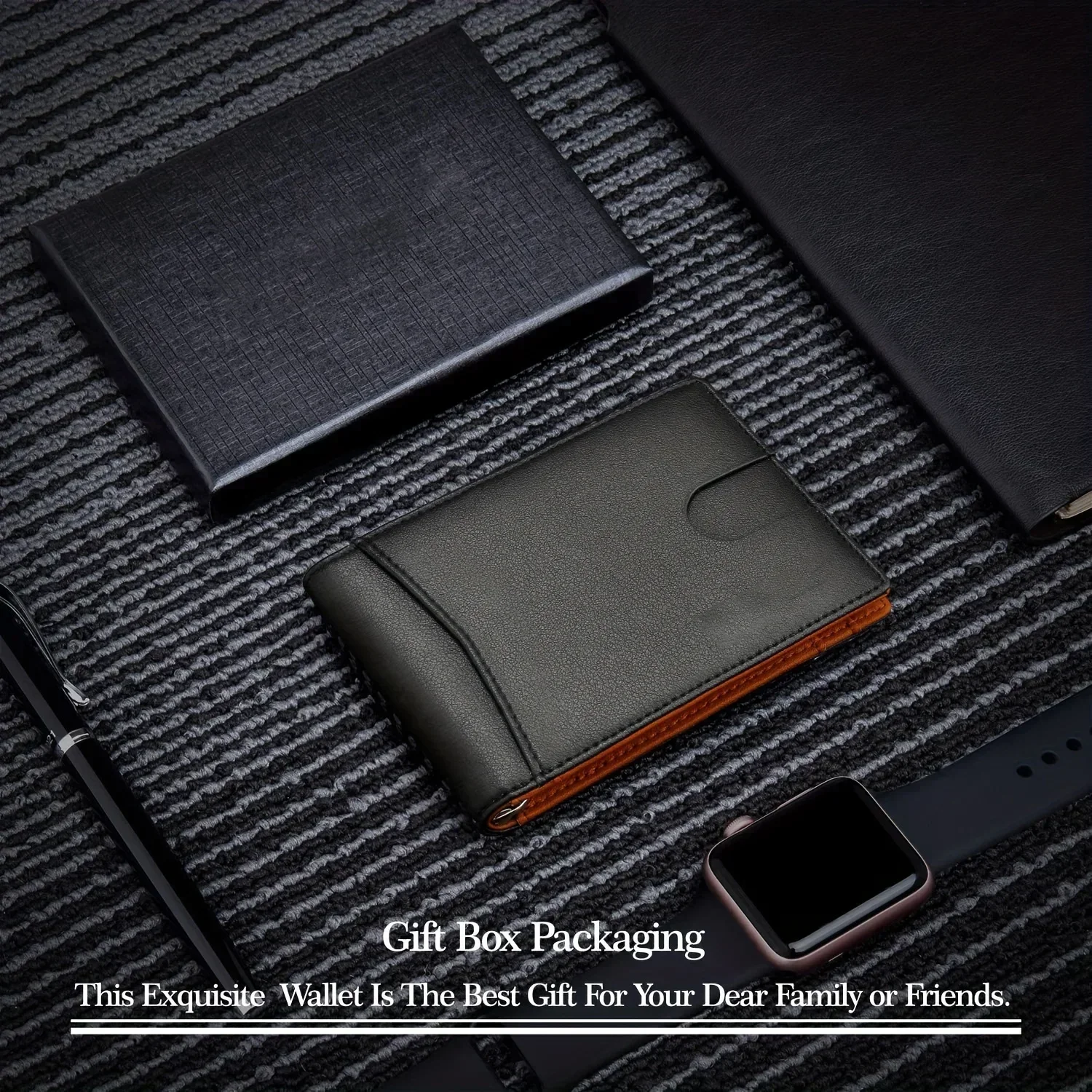 PU Leather Slim Smart Wallet for Men with Money Credit Card Clip Mini RFID Blocking Leather Mens Thin Wallet Card Holder luxury