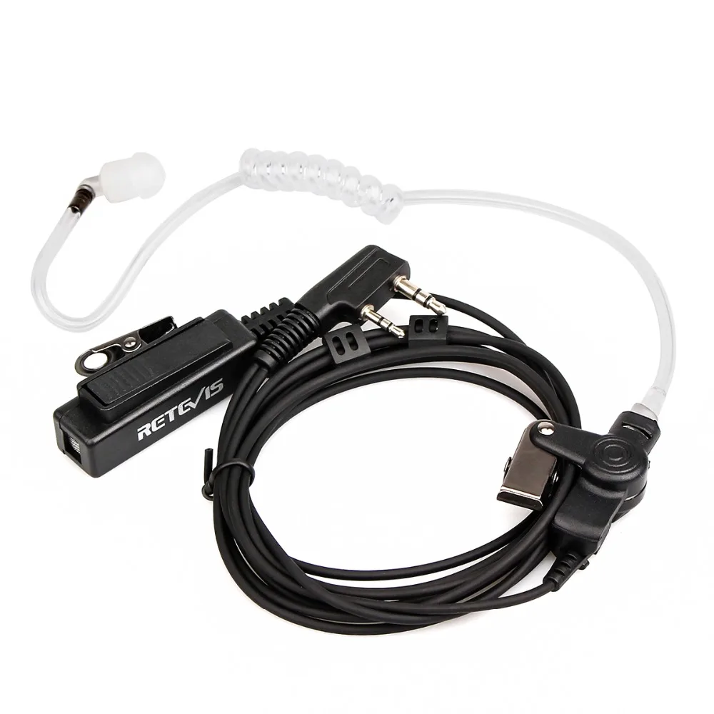 Big Size PTT 2Pin Mic Earpiece Headset For Kenwood H777 RT22 For Baofeng UV5R UV-82 For Quansheng UV K5 K6 Walkie Talkie