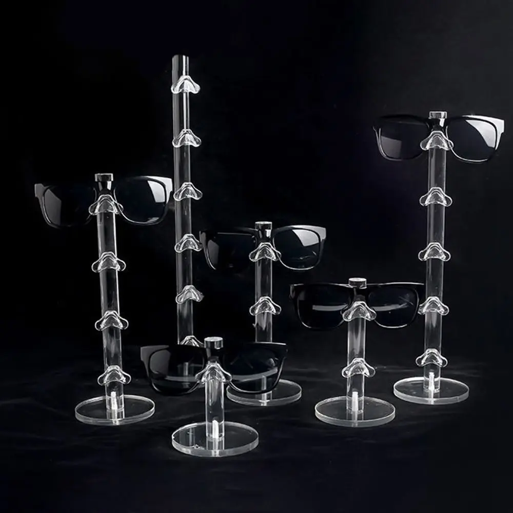 Transparent Acrylic Glasses Display Stand Shelf Eyeglasses Rack Jewelry Holder Glasses Props Accessories