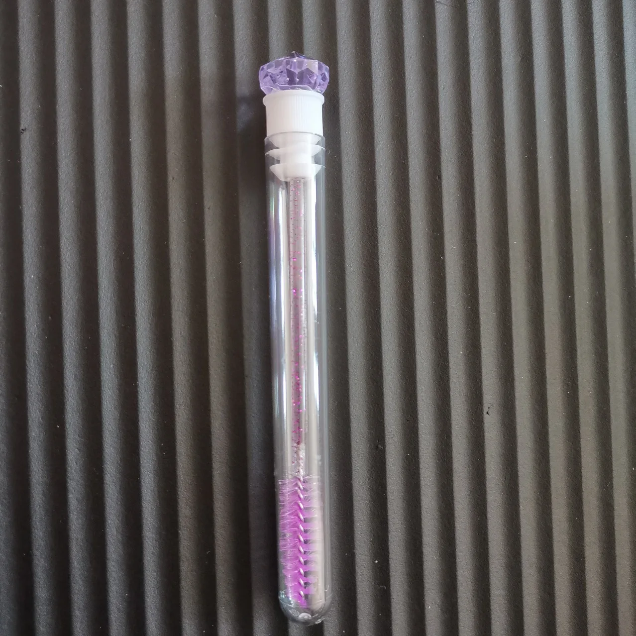 1PC Makeup Brushes Diamond Shape Eyelash Spoolies Brushes Lash Tube Applicator Disposable Mascara Wand with Holder Wholesale