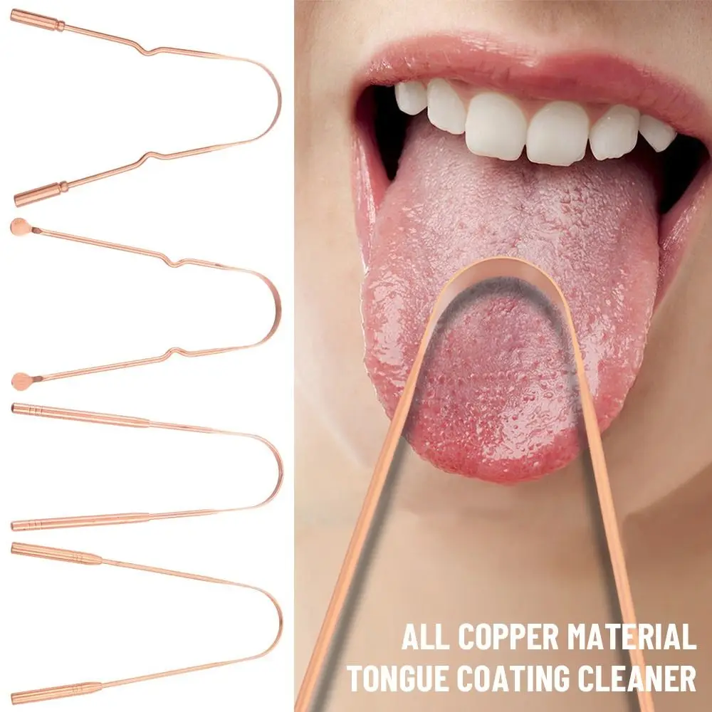1Pc Tongue Scraper Cleaner Metal Cleaning Scraper for Men and Women Tongue Toothbrush Dental Oral Care Hygiene Tool