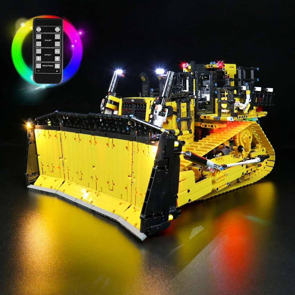 Vonado LED Lighting Set for 42131 App-Controlled Cat D11 Bulldozer Collectible Bricks Light Kit, Not Included the Building Model