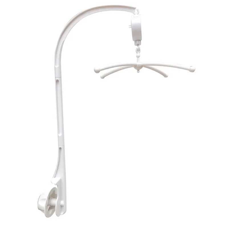 Mobiles# White Baby Crib Mobile Bed Bell Toys Holder Infant Toy Arm Bracket Wind-up Music Box Baby Toys Carousel Rattles Bracket Set Bb Q240525