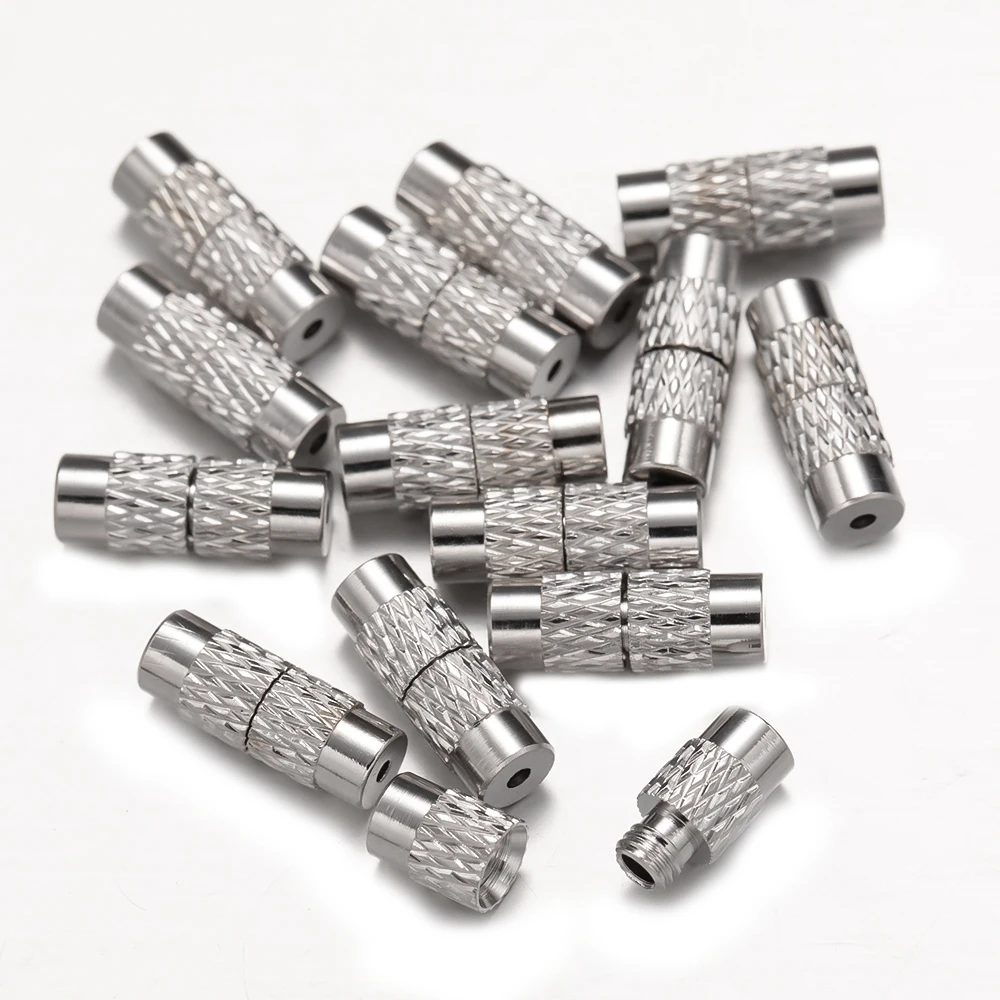 20pcs Brass Screw Twist Clasps Cord End Tip Connector Lock Closures For DIY Necklace Bracelet Jewelry Making Supplies Materials