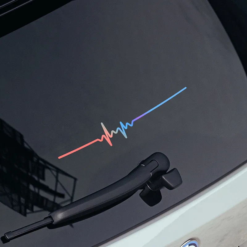1 Piece ECG Strip Car Stickers Vinyl Water proof Decals Cool Laser Reflective Auto Sticker Decor Accessories