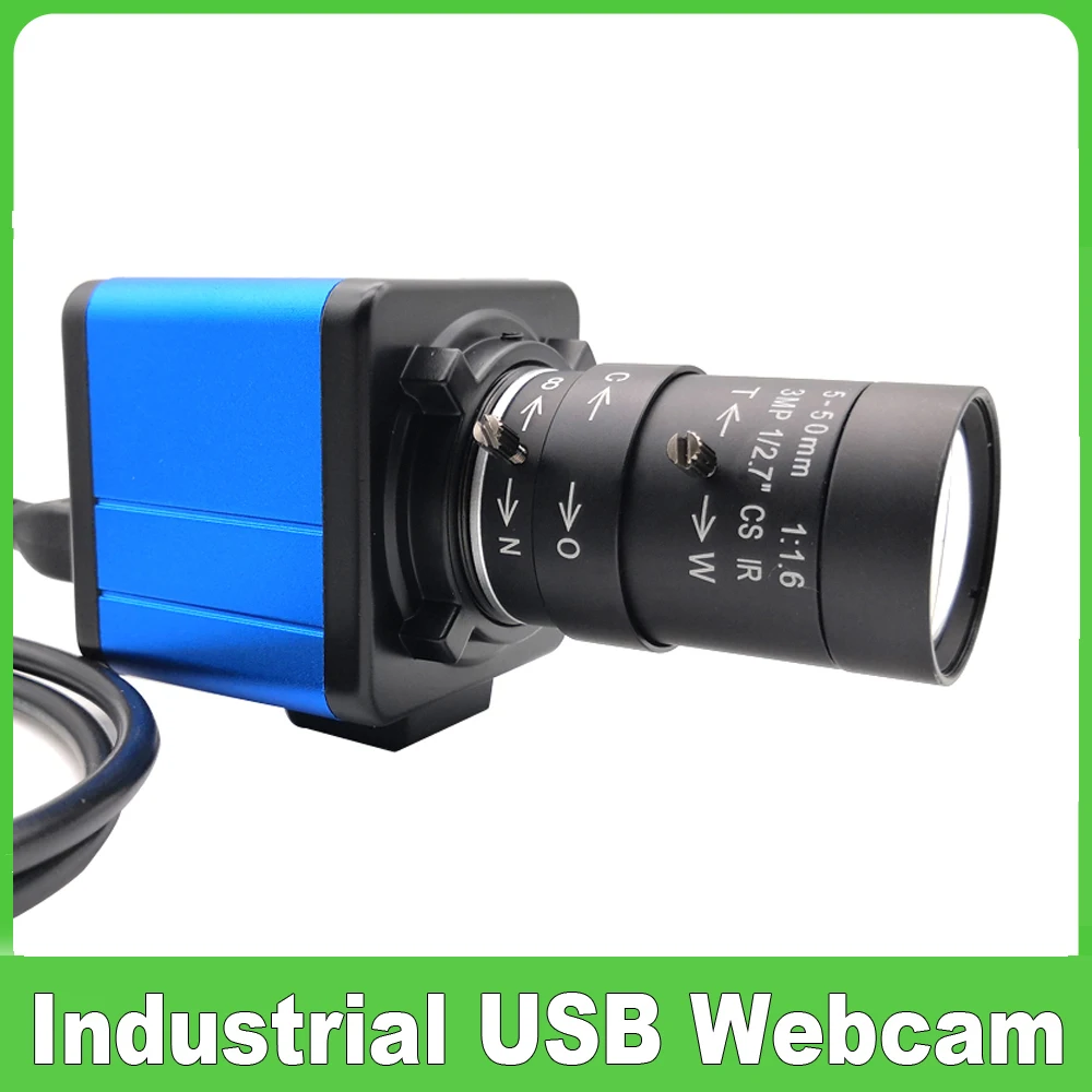 30fps Industrial 4K HD IMX415 Sensor USB Webcam 4MP F5253 /5MP IMX335 Sensor 2.8-12mm Varifocal lens UVC OTG PC Video Camera