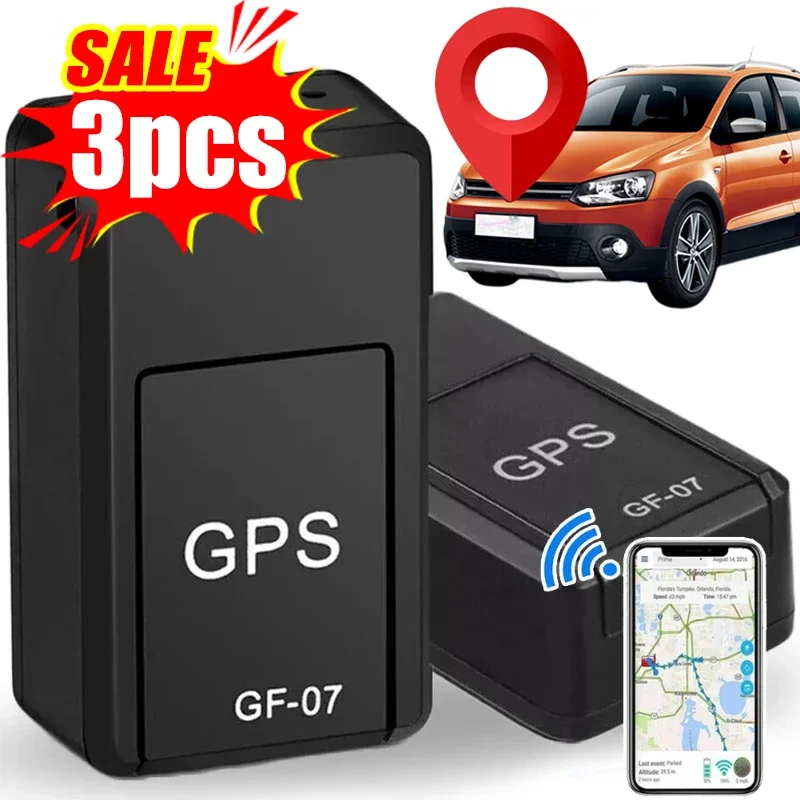 1/2/3pcs Car Mini GPS Tracker Anti-Theft Locator Real Time Tracking SIM Positioner Magnetic Mount Anti-Theft Tracker GF-07